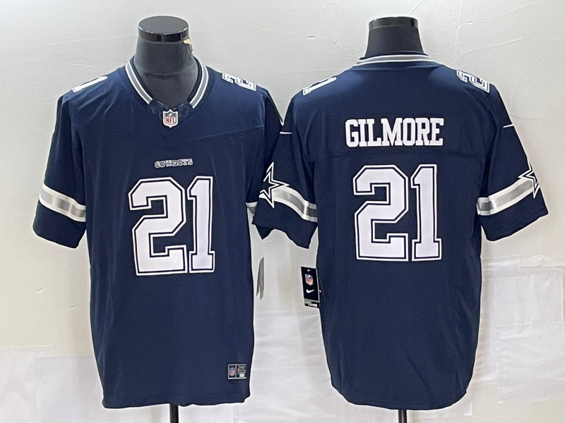 Men's Dallas Cowboys Stephon Gilmore #21 Navy Jersey